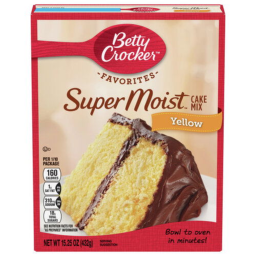 Betty Crocker Cake Mix, Yellow, Super Moist