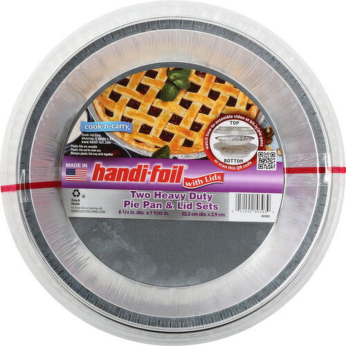 Handi Foil Pie Pan & Lid Sets, Heavy Duty