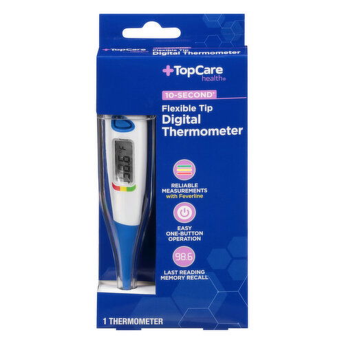 TopCare Thermometer, Digital, Flexible Tip, 10-Second