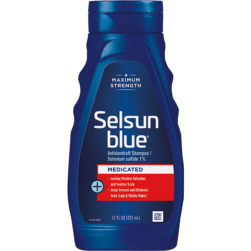 Selsun Blue Antidandruff Shampoo, Maximum Strength, Medicated