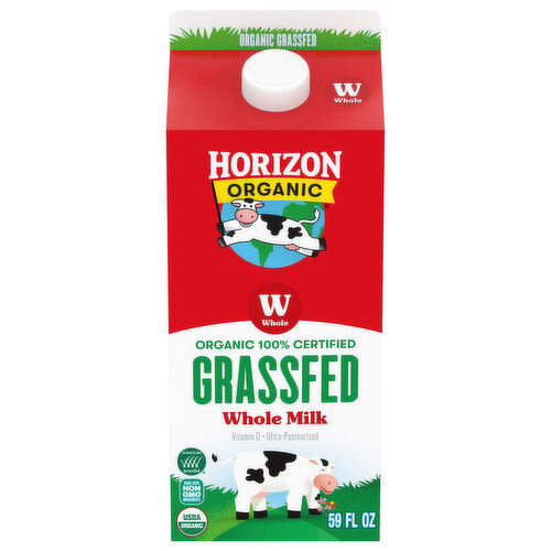 Horizon Organic Milk, Whole, Grassfed