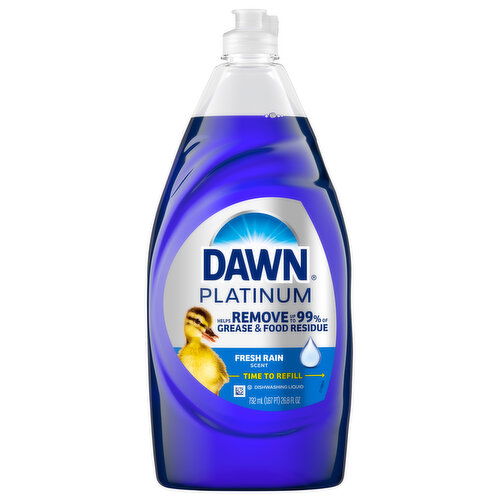 Dawn Platinum Fresh Rain Scent Dishwashing Liquid - 26.8 Fluid Ounce