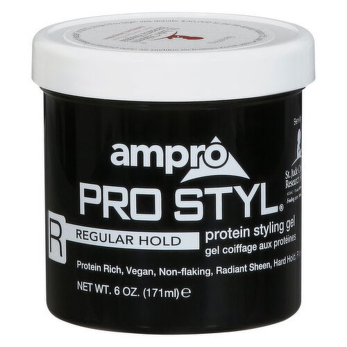 Ampro Pro Styl Styling Gel, Protein, Regular Hold - 6 Ounce