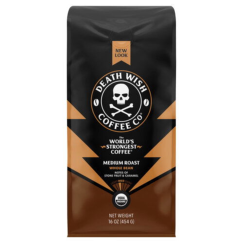 Death Wish Coffee Co Coffee, Whole Bean, Medium Roast