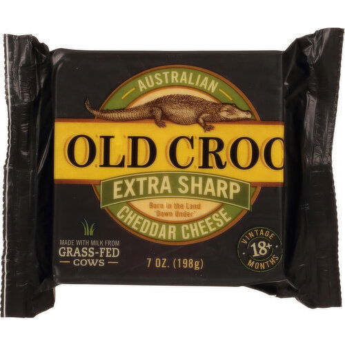 Old Croc Cheddar Cheese, Australian, Extra Sharp