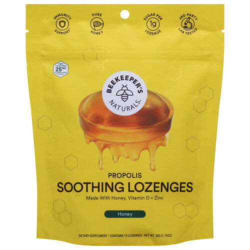 Beekeeper's Naturals Soothing Lozenges, Propolis, Honey