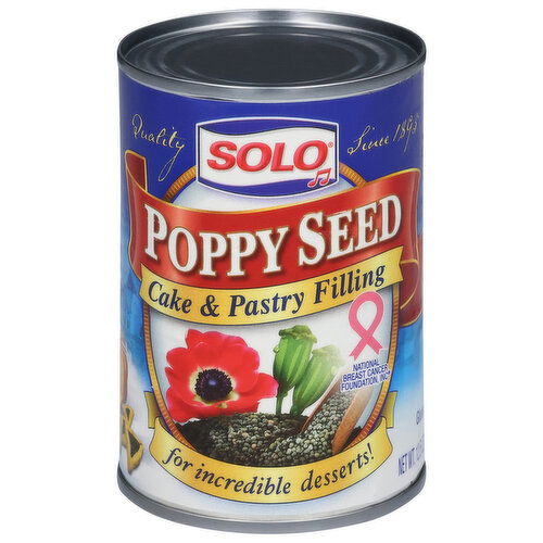 Solo Cake & Pastry Filling, Poppy Seed