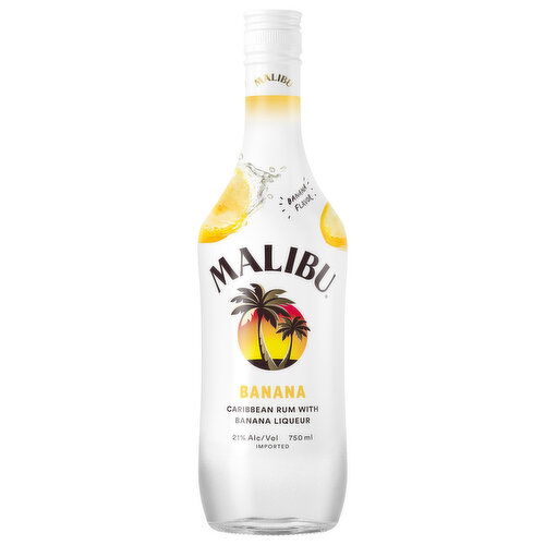 Malibu Rum, Caribbean, Banana, Imported