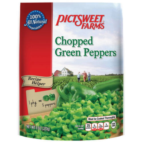 Pictsweet Farms Chopped Green Peppers - 8 Ounce