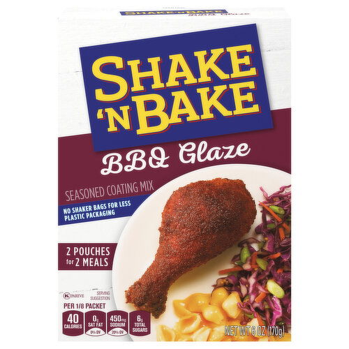 Shake 'N Bake Coating Mix, Seasoned, BBQ Glaze