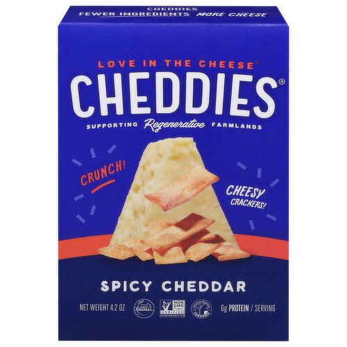 Cheddies Cheesy Crackers, Spicy Cheddar