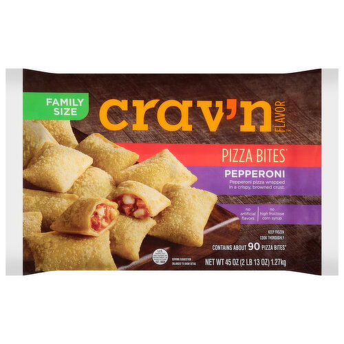 Crav'n Flavor Pizza Bites, Pepperoni, Family Size