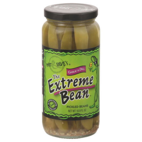 Matt & Steves Pickled Beans, Garlic & Dill, The Extreme Bean