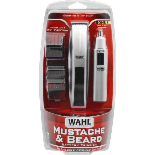 Wahl Trimmer, Battery, Mustache & Beard