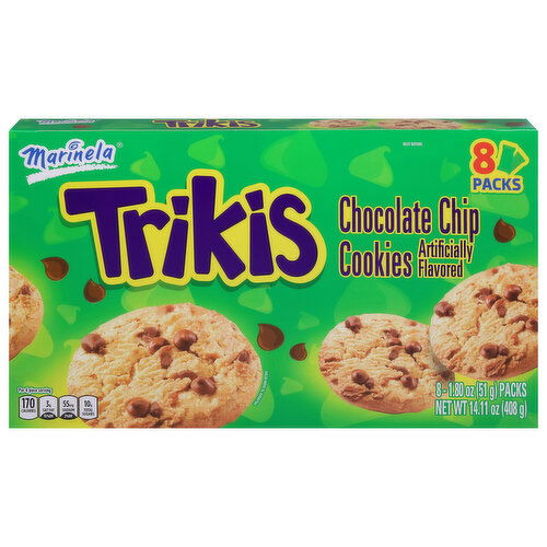 Marinela Cookies, Chocolate Chip, Trikis, 8 Packs