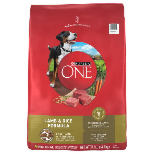 Purina One Dog Food, Natural, Lamb & Rice Formula, Adult