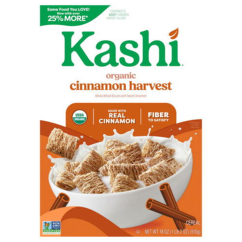 Kashi Organic Cinnamon Harvest Cereal - 18 Ounce