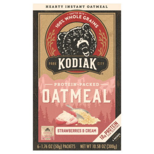 Kodiak Oatmeal, Strawberries & Cream, Protein-Packed