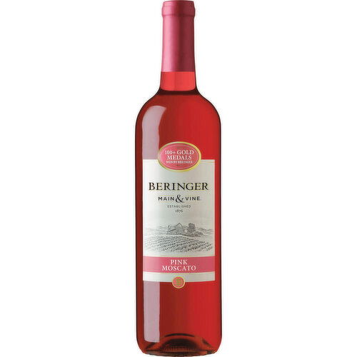 Beringer Main & Vine Pink Moscato California Rose Wine, 750 ml    