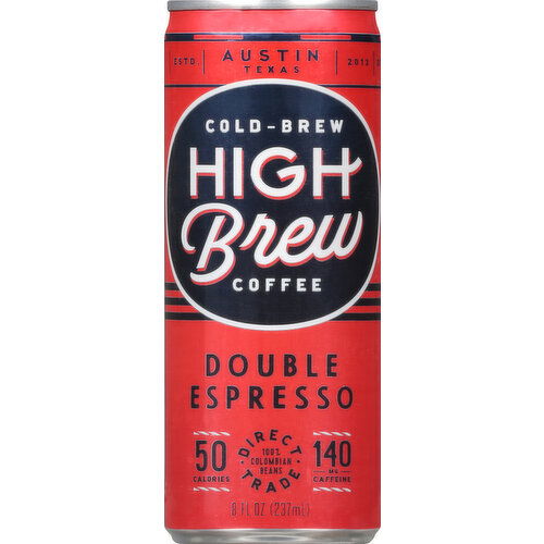 High Brew Coffee Coffee, Double Espresso, Cold-Brew