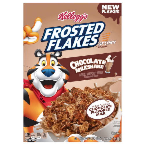 Frosted Flakes Cereal, Chocolate Milkshake