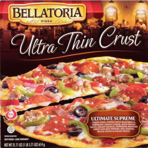 Bellatoria Pizza, Ultra Thin Crust, Ultimate Supreme