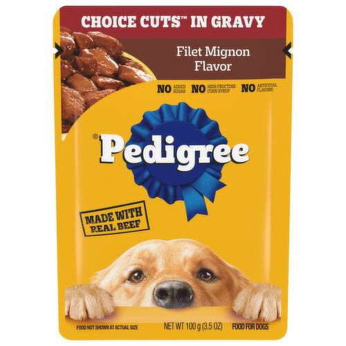 Pedigree Food for Dogs, Filet Mignon Flavor, Choice Cuts in Gravy