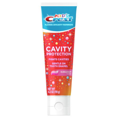 Crest Toothpaste, Bubblegum Flavor, Cavity Protection