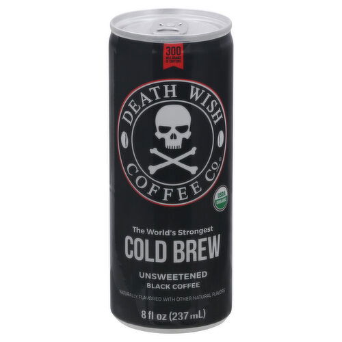 Death Wish Coffee Co Black Coffee, Unsweetened, Cold Brew