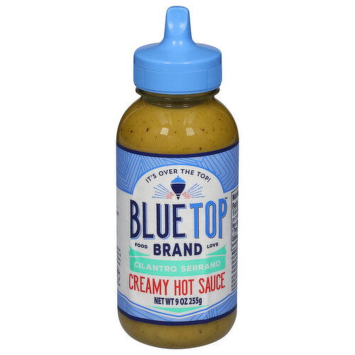 Blue Top Hot Sauce, Cilantro Serrano, Creamy