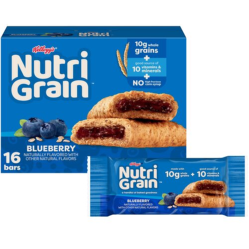 Nutri-Grain Breakfast Bars, Blueberry, Value Pack - 20.8 Ounce