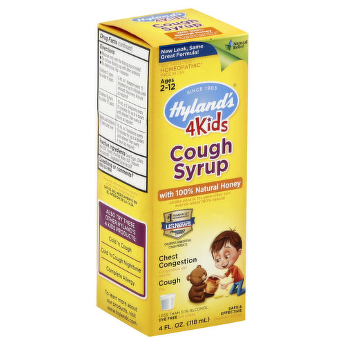 Hyland's Cough Syrup, Chest Congestion, Cough, Ages 2-12