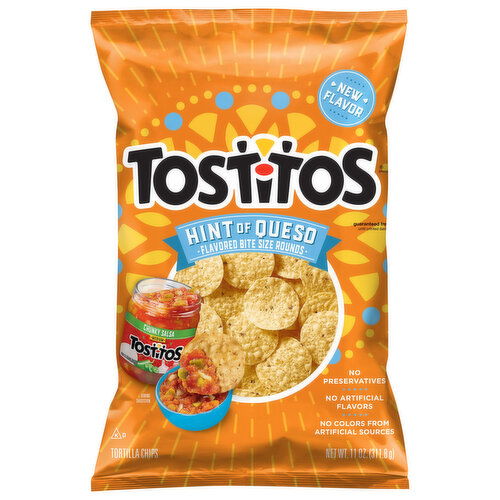 Tostitos Tortilla Chips, Hint of Queso - 11 Ounce