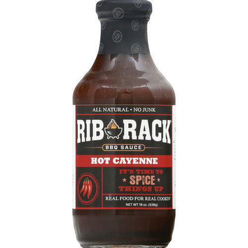 Rib Rack BBQ Sauce, Hot Cayenne