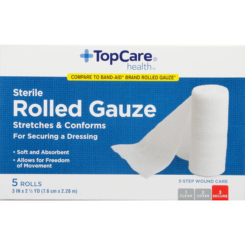 TopCare Rolled Gauze, Sterile