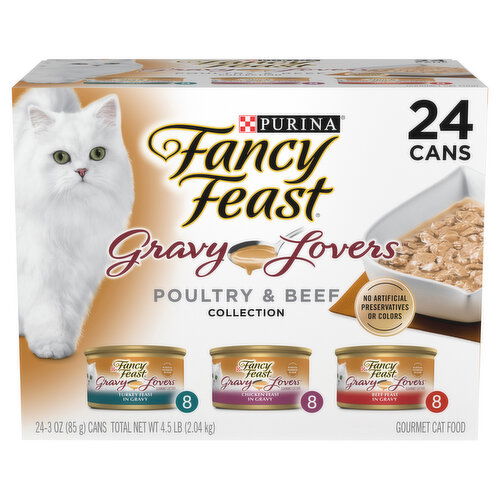 Fancy Feast Cat Food, Gourmet, Poultry & Beef Collection, Gravy Lovers