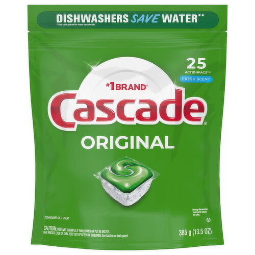 Cascade Dishwasher Detergent, Fresh Scent, ActionPacs