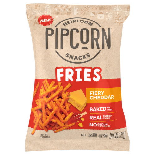 Pipcorn Fiery Cheddar Fries - 5 Ounce