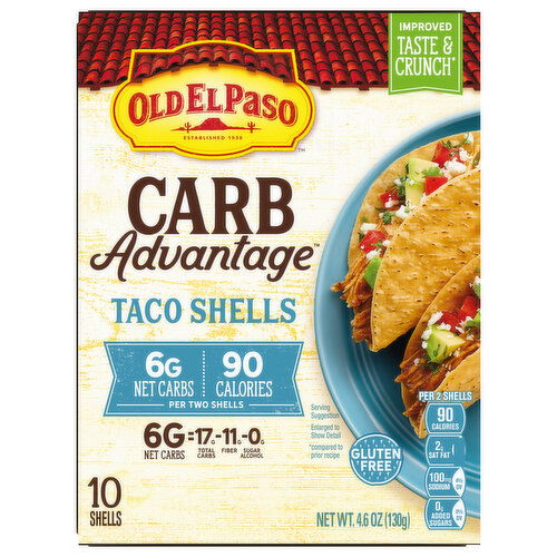 Old El Paso Carb Advantage Taco Shells - 10 Each