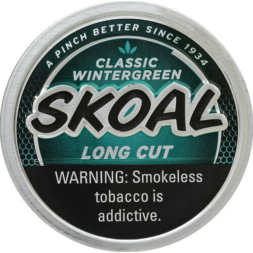 Skoal Smokeless Tobacco, Classic Wintergreen, Long Cut