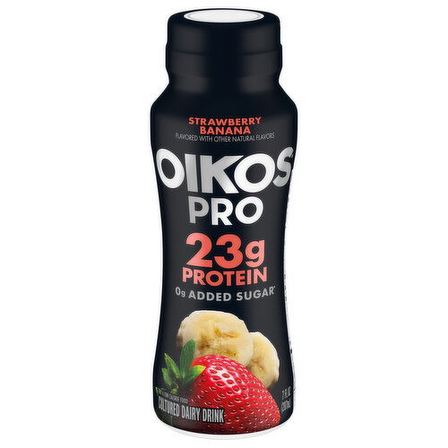 Oikos Pro Strawberry Banana Cultured Dairy Drink - 7 Fluid Ounce