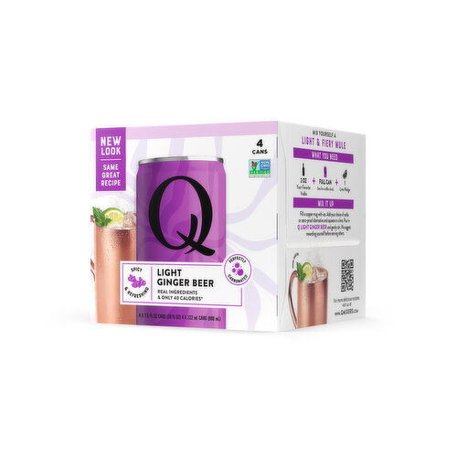 Q Mixers Light Ginger Beer - 4 Each
