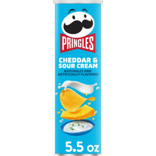 Pringles Potato Crisps Chips, Cheddar and Sour Cream - 5.5 Ounce