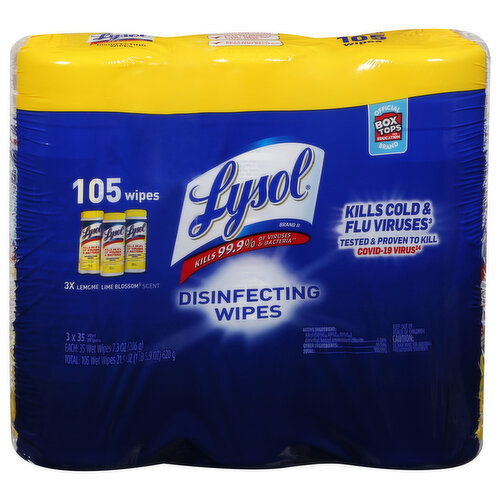 Lysol Disinfecting Wipes, Lemon & Lime Blossom