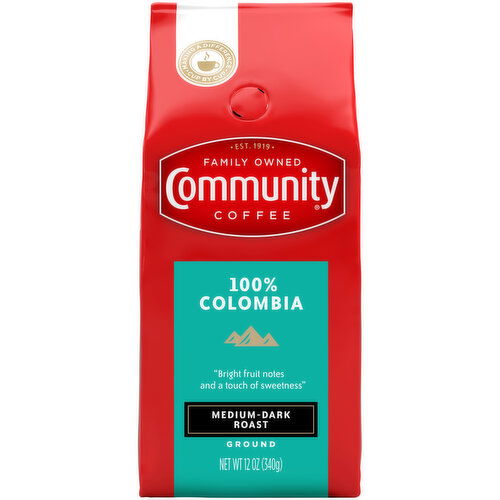 Community Coffee 100% Colombia Medium-Dark Roast Ground Coffee