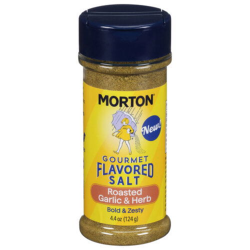 Morton Salt, Roasted Garlic & Herb, Bold & Zesty, Gourmet Flavored - 4.4 Ounce