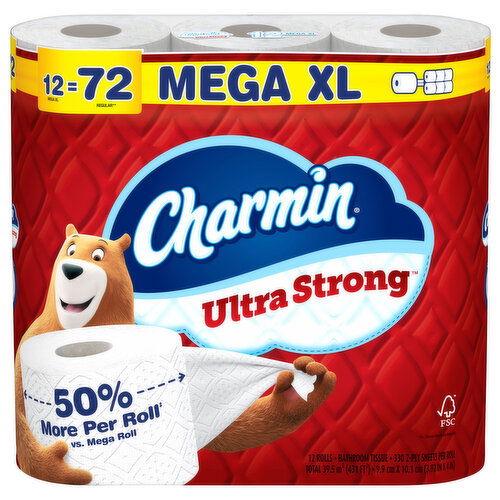Charmin 2-Ply Mega XL Bathroom Tissue - 12 Each