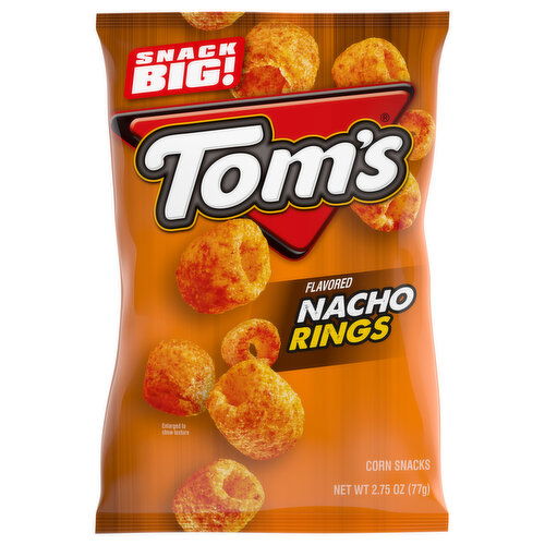 Tom's Corn Snack, Nacho Rings Flavored