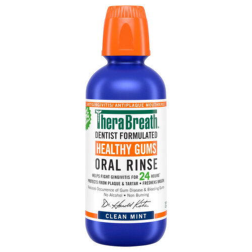 TheraBreath Oral Rinse, Healthy Gums, Clean Mint