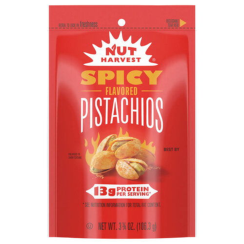 Nut Harvest Pistachios, Spicy Flavored